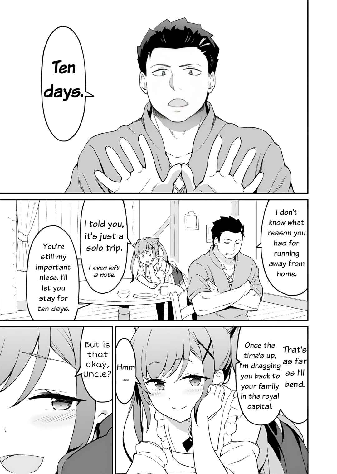 Page 4 Chapter 2 Haikei, Tengoku no Neesan, Yuusha ni Natta Mei ga Ero Sugite —— Ojisan, Hogosha Toka Sorosoro Muri Desu+