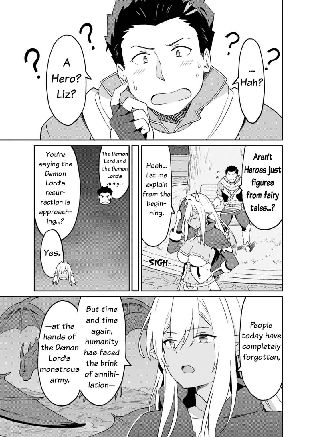 Page 19 Chapter 7 Haikei, Tengoku no Neesan, Yuusha ni Natta Mei ga Ero Sugite —— Ojisan, Hogosha Toka Sorosoro Muri Desu+