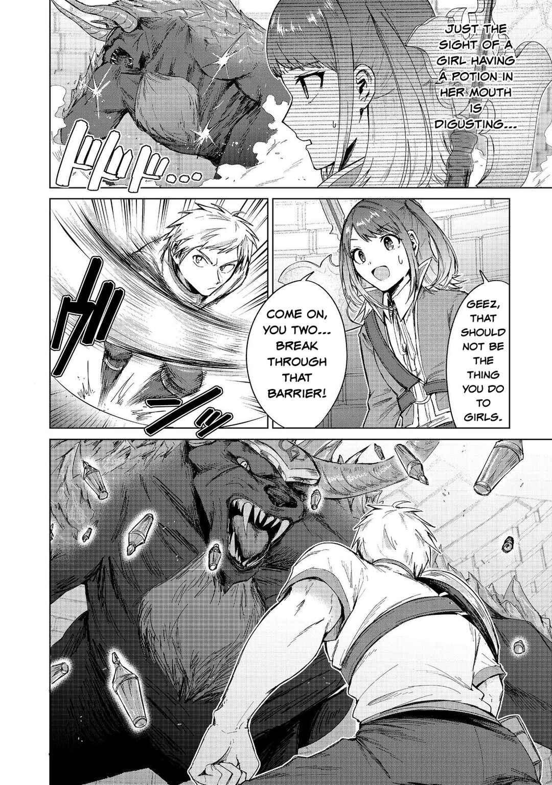 Page 12 Chapter 13 Potion wa 160 km/h de Nageru Mono! ~Item-gakari no Ore ga Bannou Kaifukuyaku o Touteki suru Koto de Saikyou no Boukensha ni Nariagaru!?~