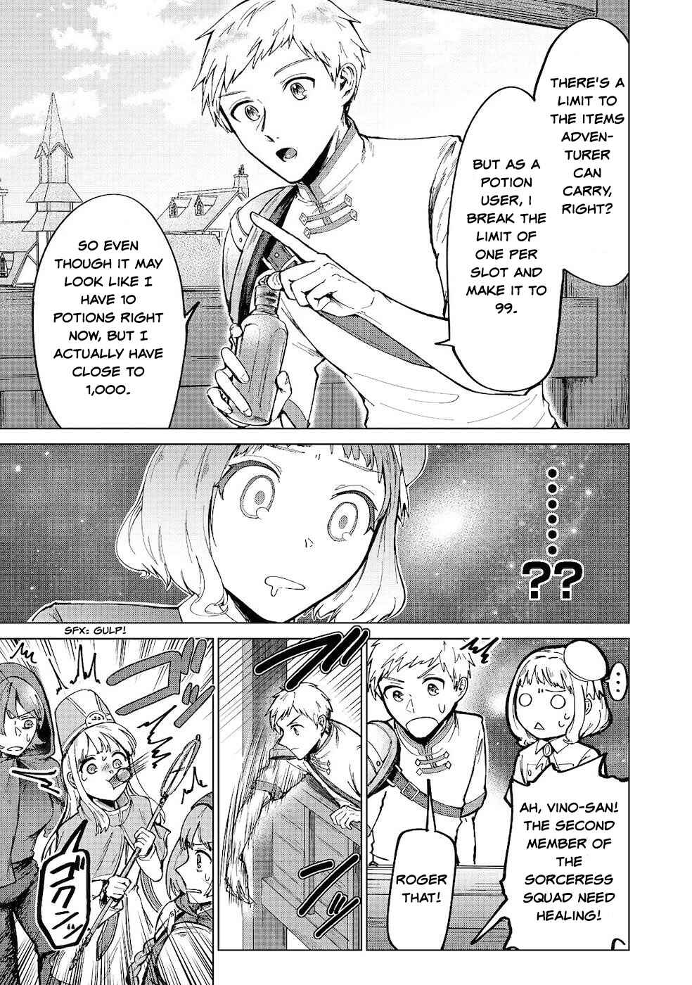 Page 7 Chapter 7 Potion wa 160 km/h de Nageru Mono! ~Item-gakari no Ore ga Bannou Kaifukuyaku o Touteki suru Koto de Saikyou no Boukensha ni Nariagaru!?~