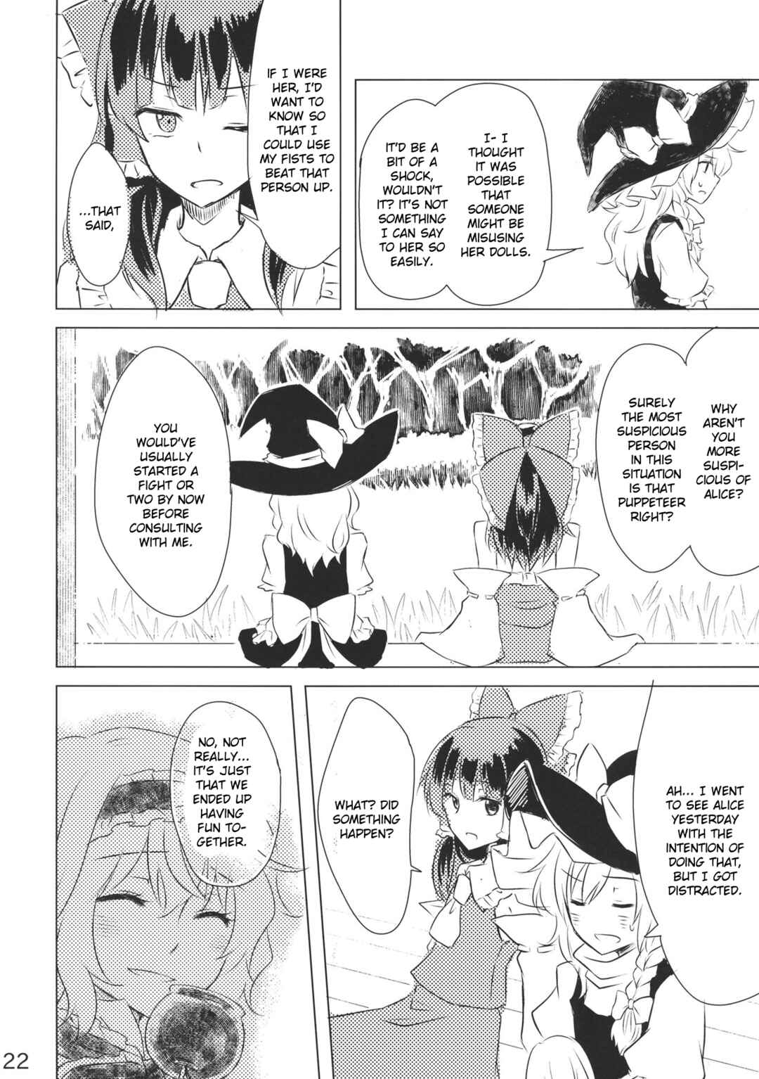 Page 21 Chapter Unknown_0de7 Touhou - Marisa to Alice no Fushin na Ningyou (Doujinshi)