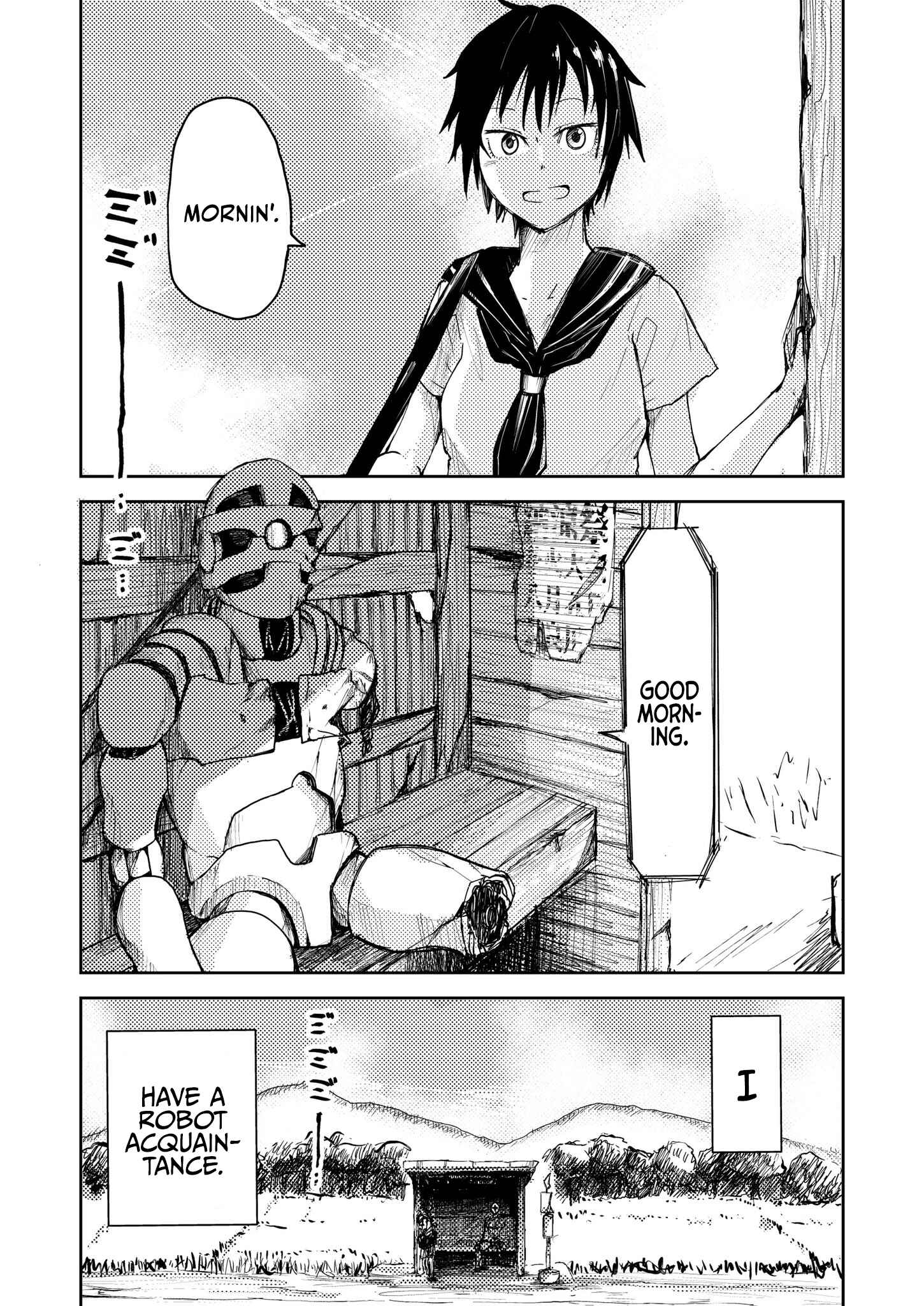 Page 1 Chapter Unknown_595b Summer, High School Girl and Robot