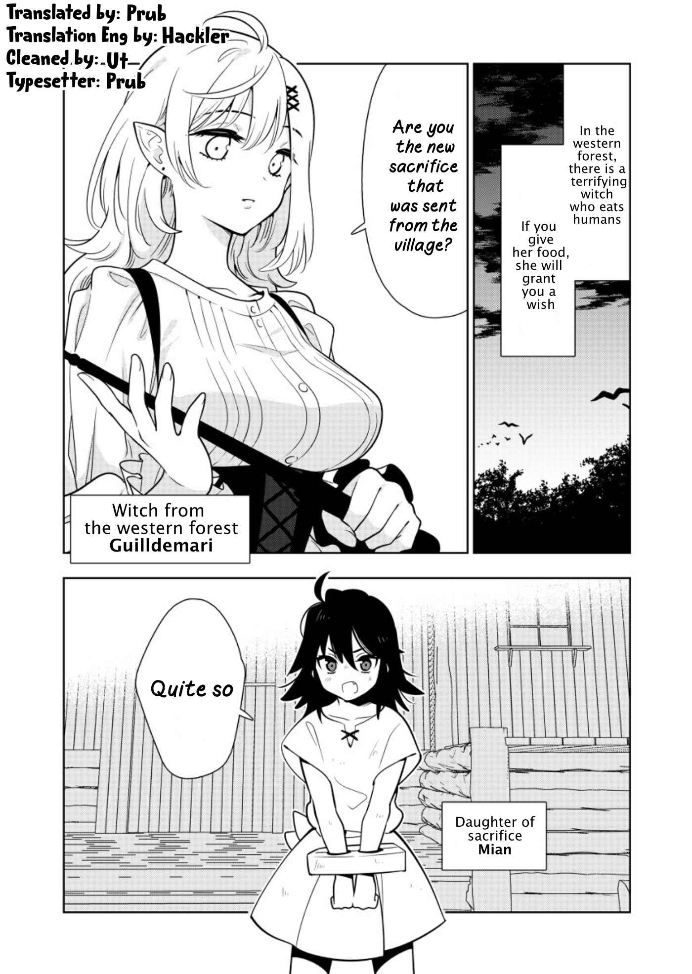 Page 1 Chapter 1 The Struggle-Free Life of the Witchs Sacrifice