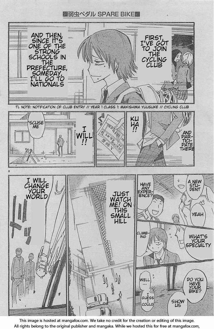 Page 8 Chapter 1 Yowamushi Pedal - Spare Bike