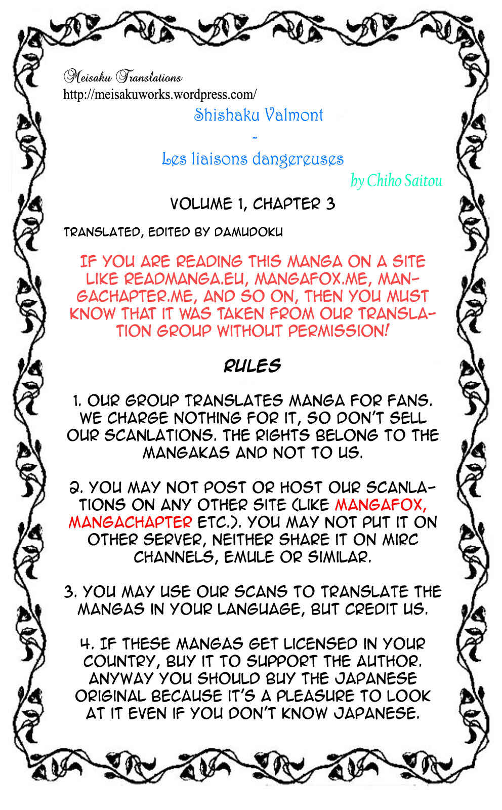 Page 47 Chapter 3 Viscount Valmont - Les Liaisons Dangereuses