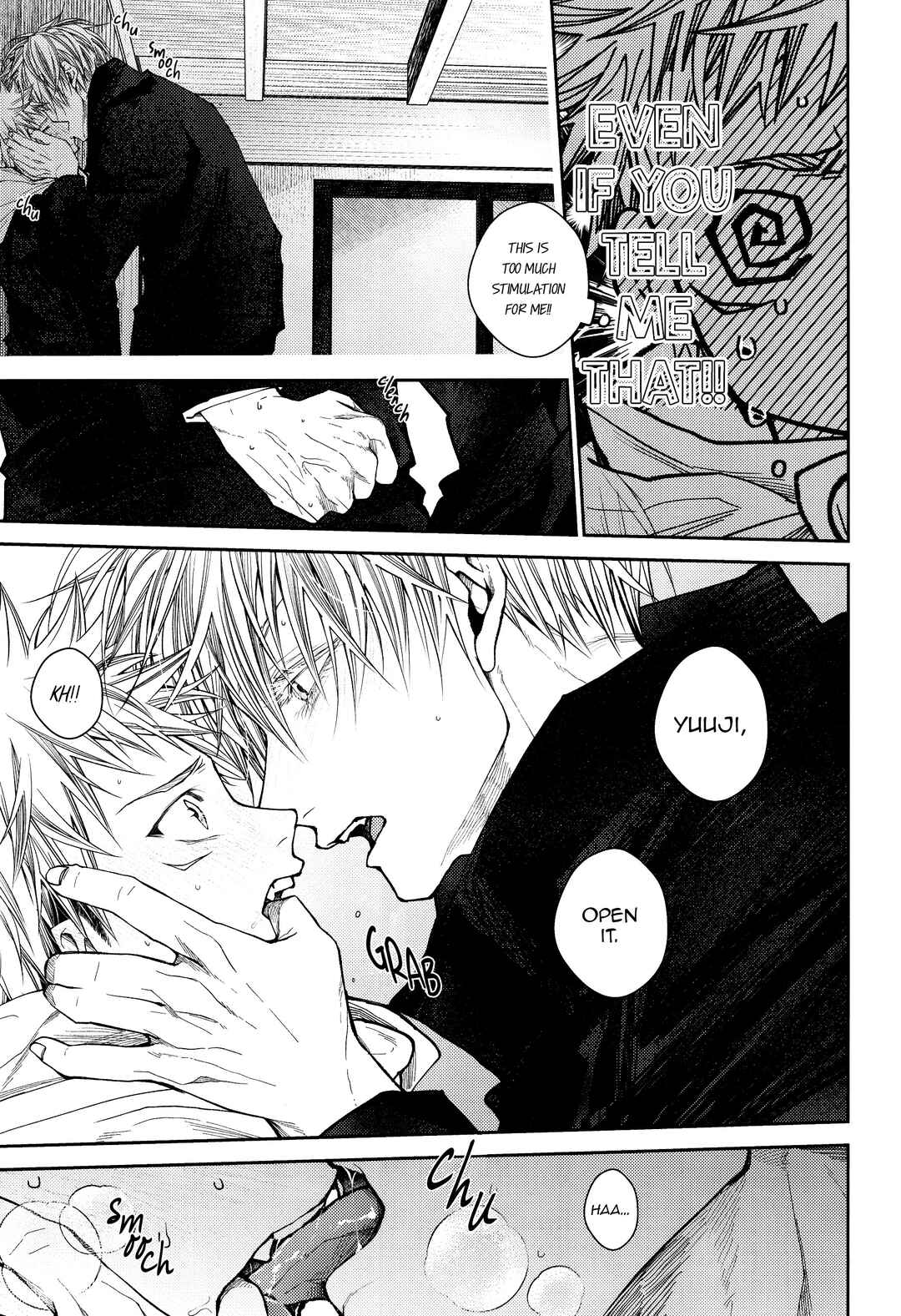 Page 14 Chapter Unknown_0a6a Jujutsu Kaisen - Kiss Me Tender Plus!! (Doujinshi)