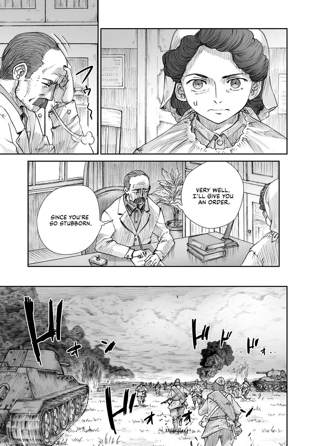 Page 7 Chapter 32.4 Sensou wa Onna no Kao wo Shiteinai