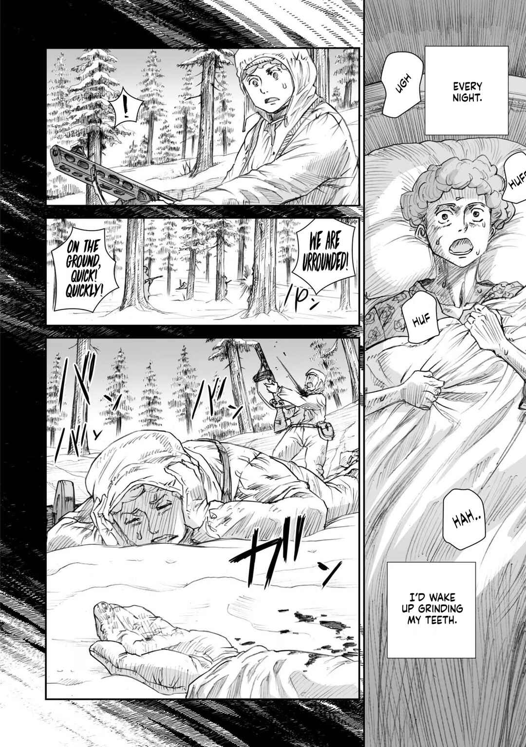 Page 16 Chapter 22.2 Sensou wa Onna no Kao wo Shiteinai