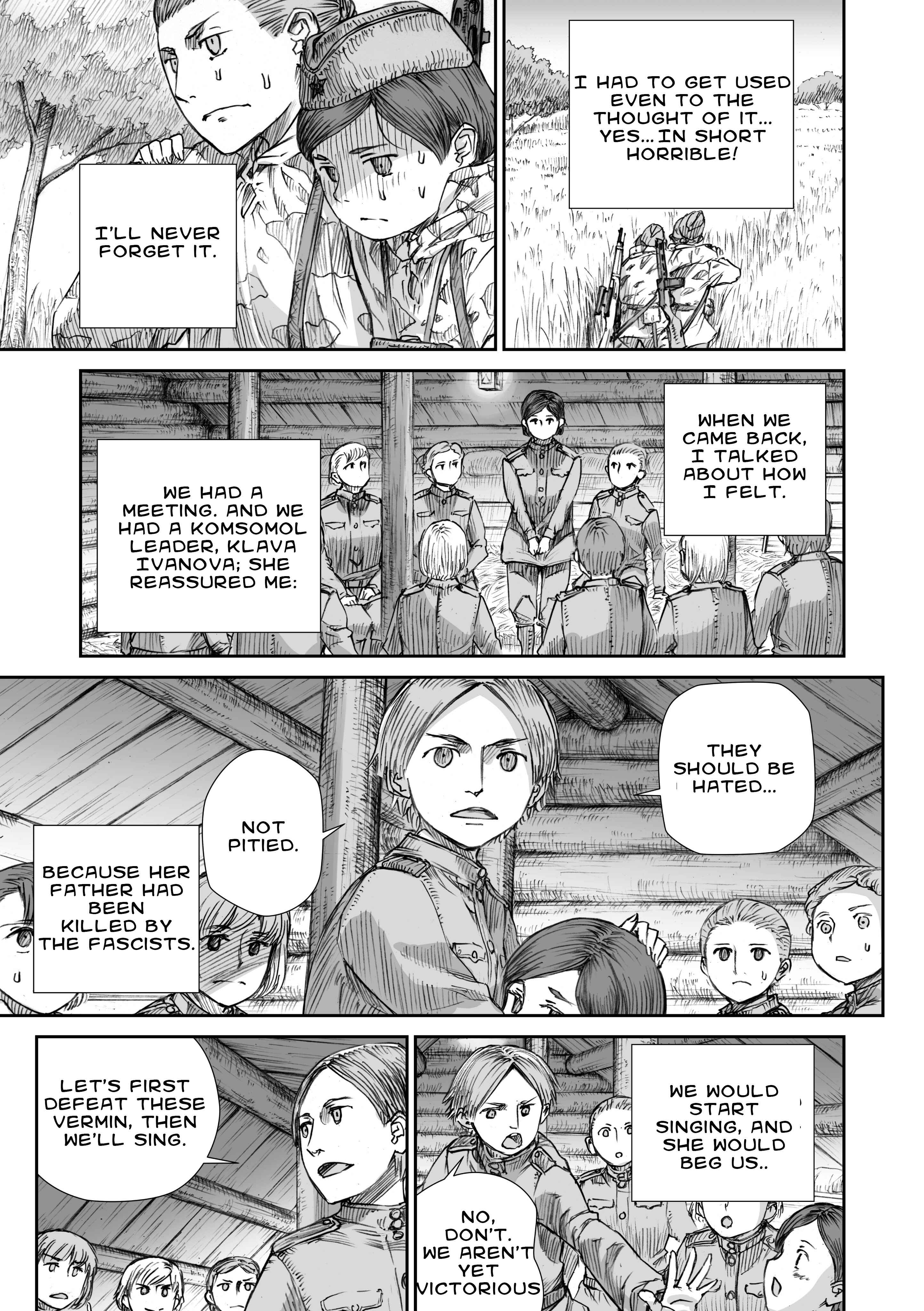 Page 19 Chapter 9.2 Sensou wa Onna no Kao wo Shiteinai