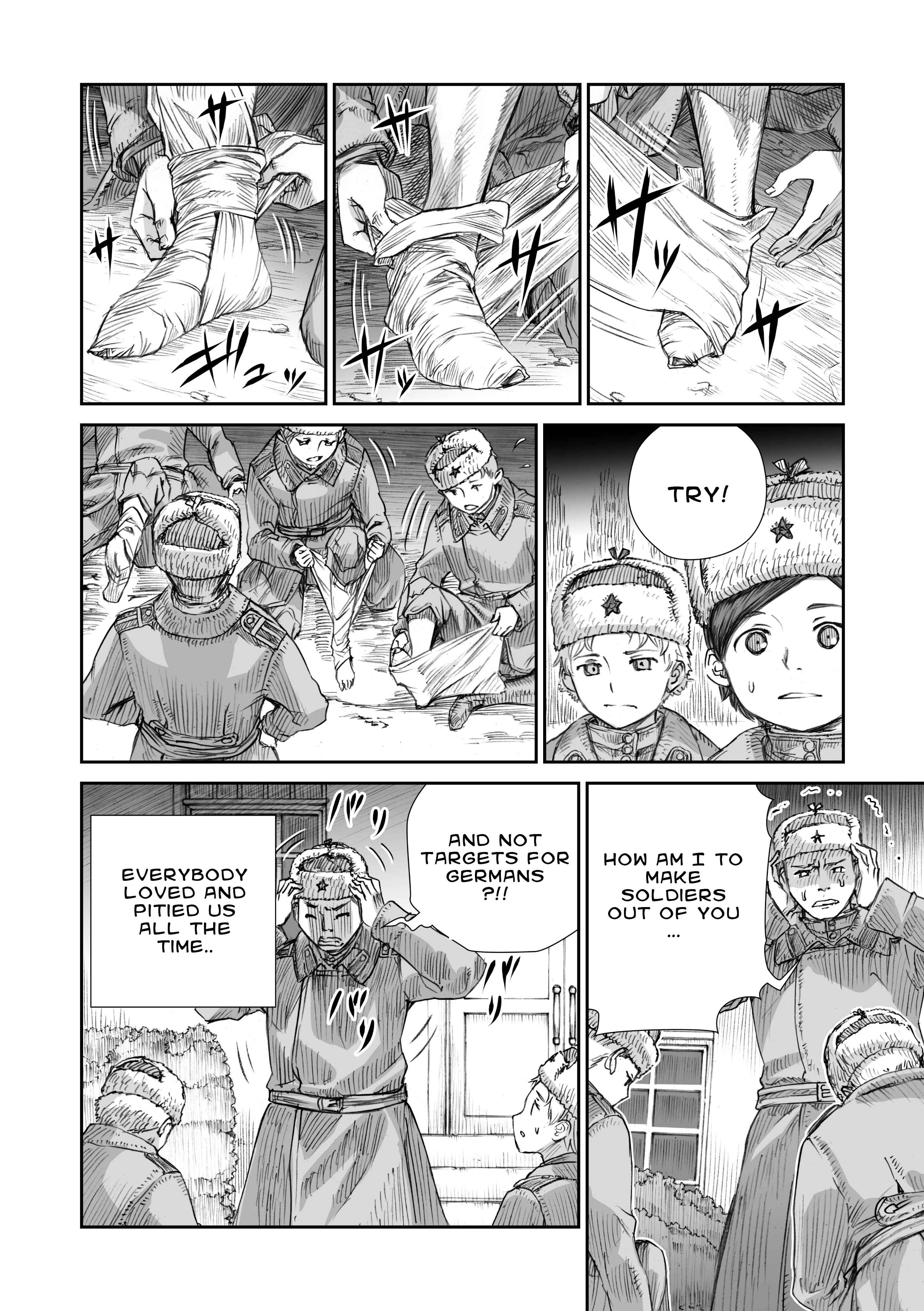 Page 4 Chapter 9.2 Sensou wa Onna no Kao wo Shiteinai
