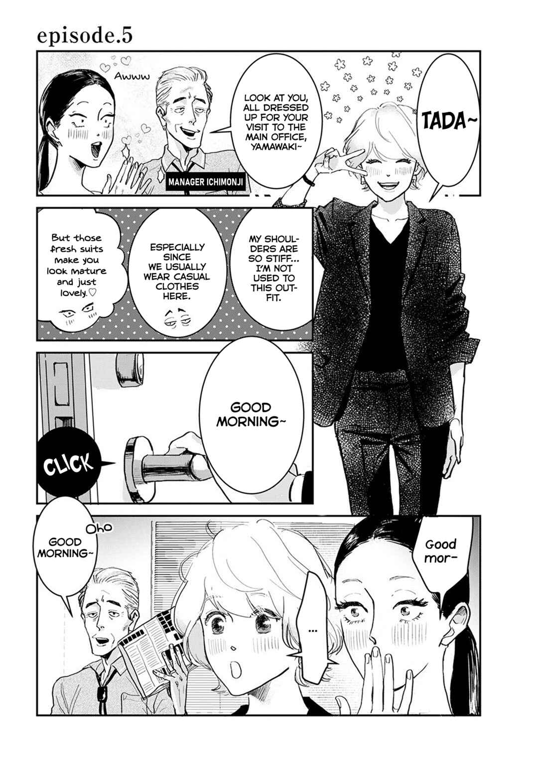 Page 2 Chapter 5 Me no Doku Sugiru Shokuba no Futari