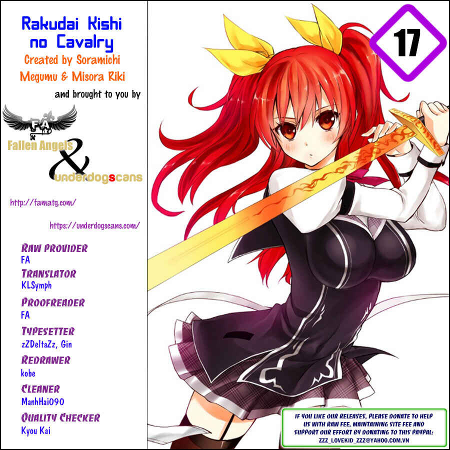 Page 1 Chapter 17 Rakudai Kishi no Eiyuutan