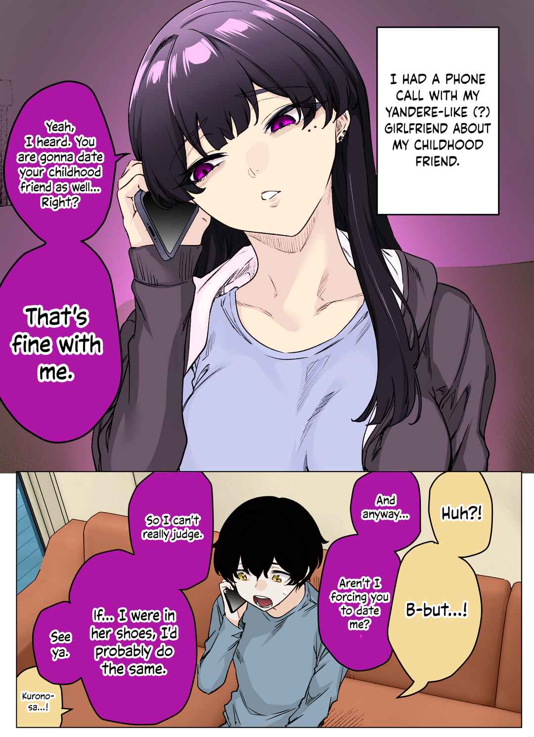 Page 1 Chapter 37 I Thought She Was a Yandere, but Apparently Shes Even Worse (Fan Colored)