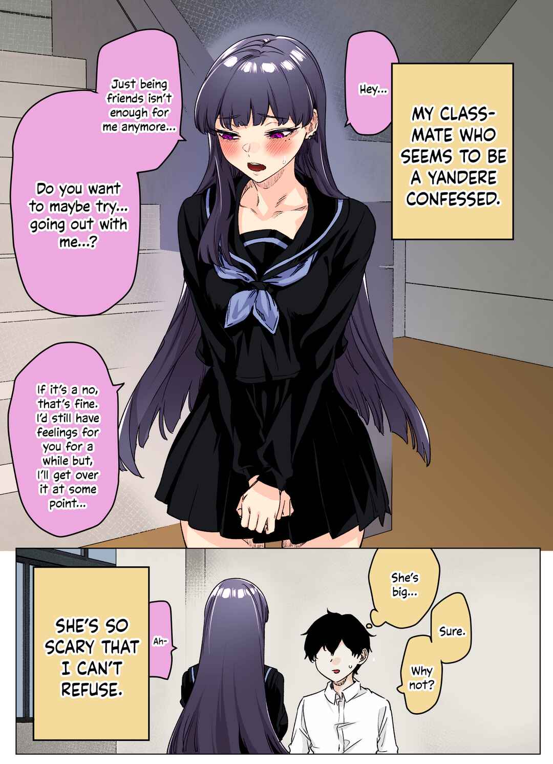 Page 1 Chapter 12 I Thought She Was a Yandere, but Apparently Shes Even Worse (Fan Colored)