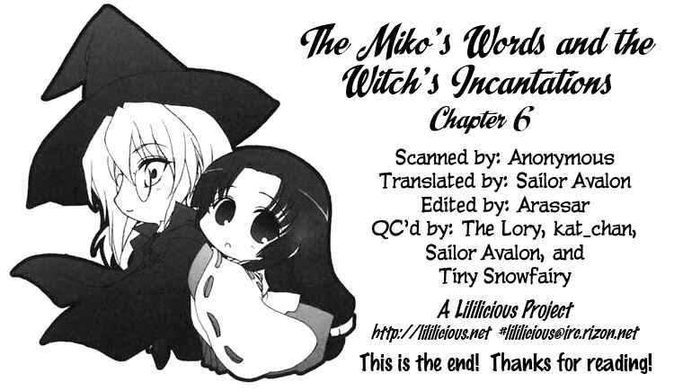 Page 1 Chapter 6 The Mikos Words and the Witchs Incantations