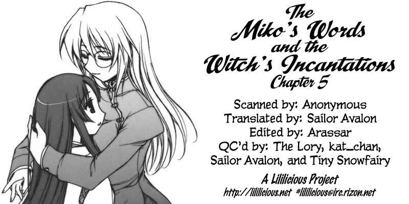 Page 1 Chapter 5 The Mikos Words and the Witchs Incantations