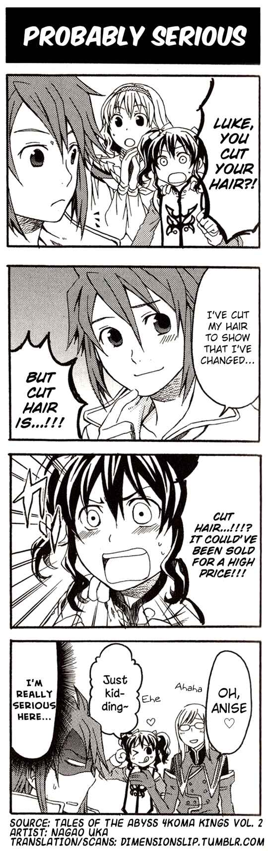 Page 1 Chapter 100 Tales of the Abyss 4koma Kings