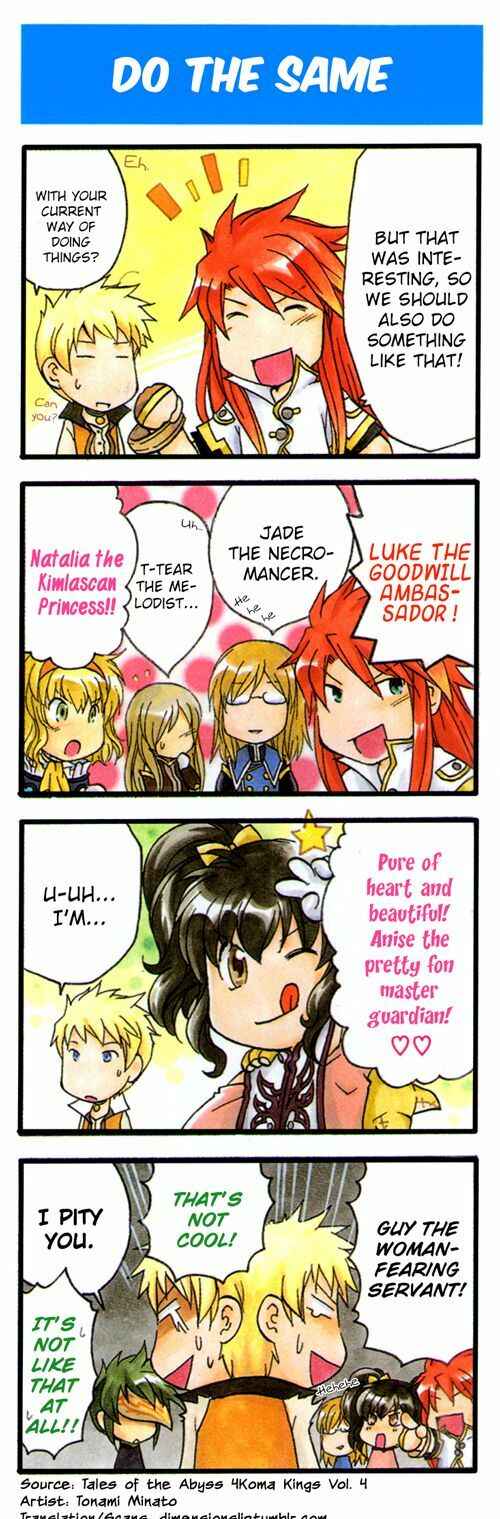 Page 1 Chapter 12 Tales of the Abyss 4koma Kings