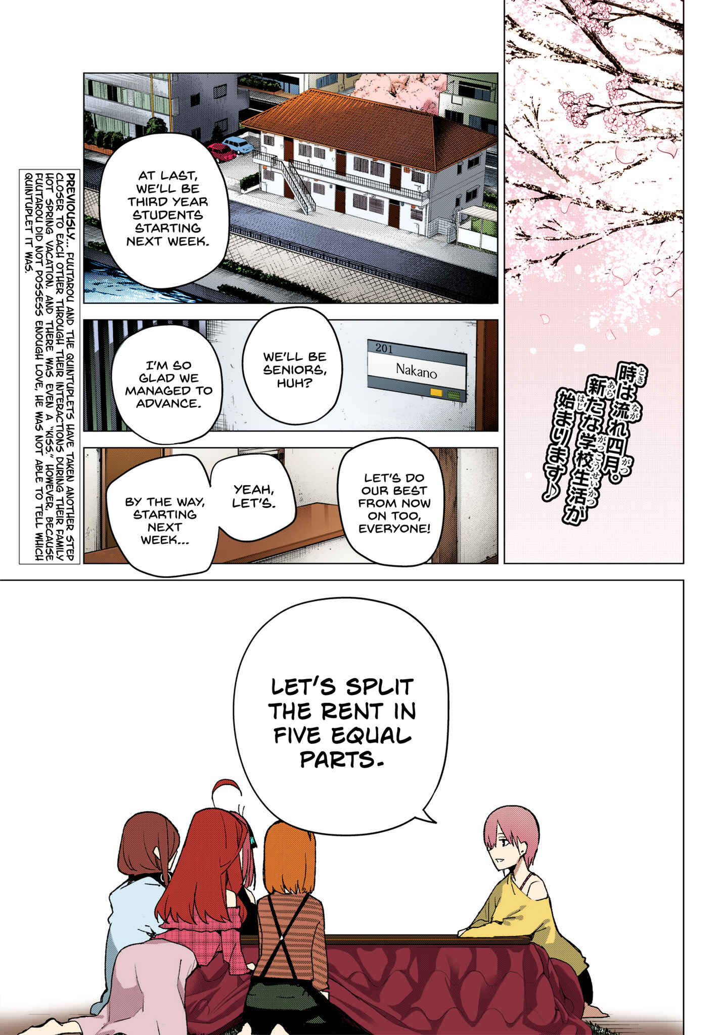 Page 1 Chapter 69 5Toubun no Hanayome (Fan Colored)