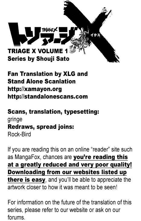 Page 1 Chapter 3 Triage X