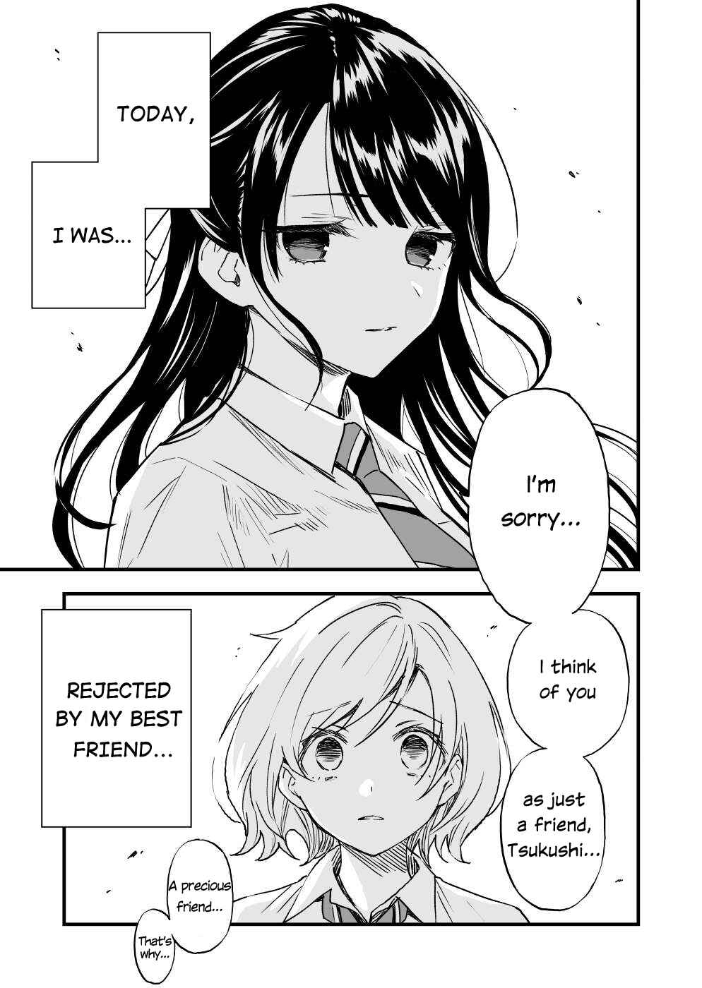 Page 1 Chapter 1 A Yuri Manga That Starts With Getting Rejected in a Dream (Pre-serialization)