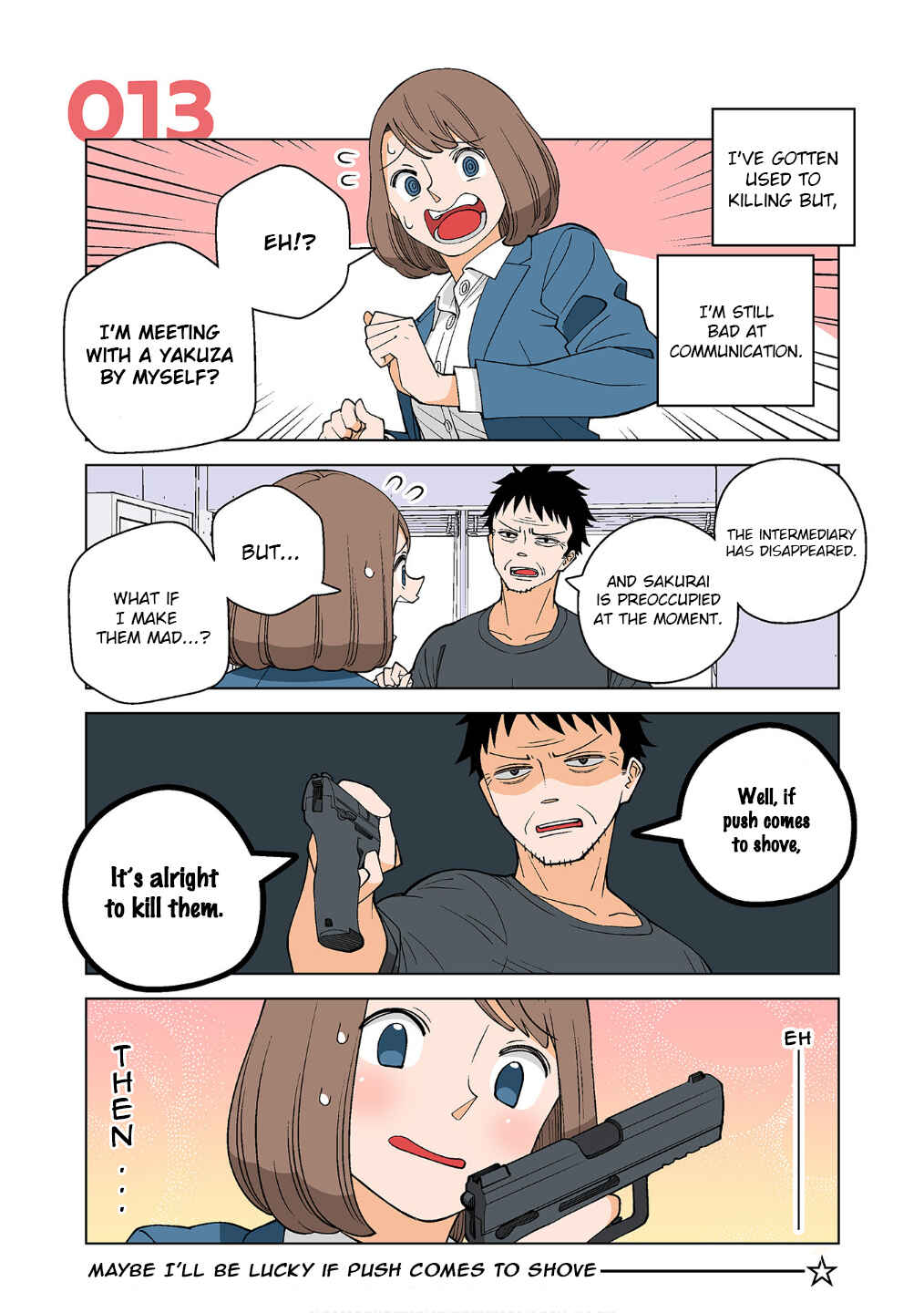 Page 1 Chapter 13 Shiawase Kanako no Koroshiya Seikatsu