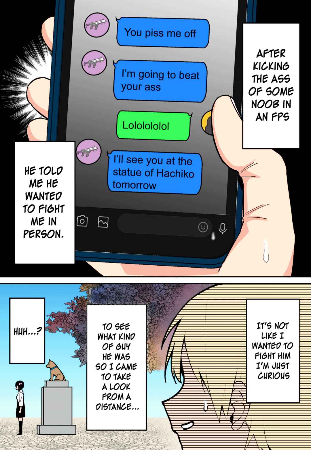 Page 1 Chapter 1 FPS de Shoshinsha Bokotte Real Fight ni Hattenshita Kekka w (Fan Colored)