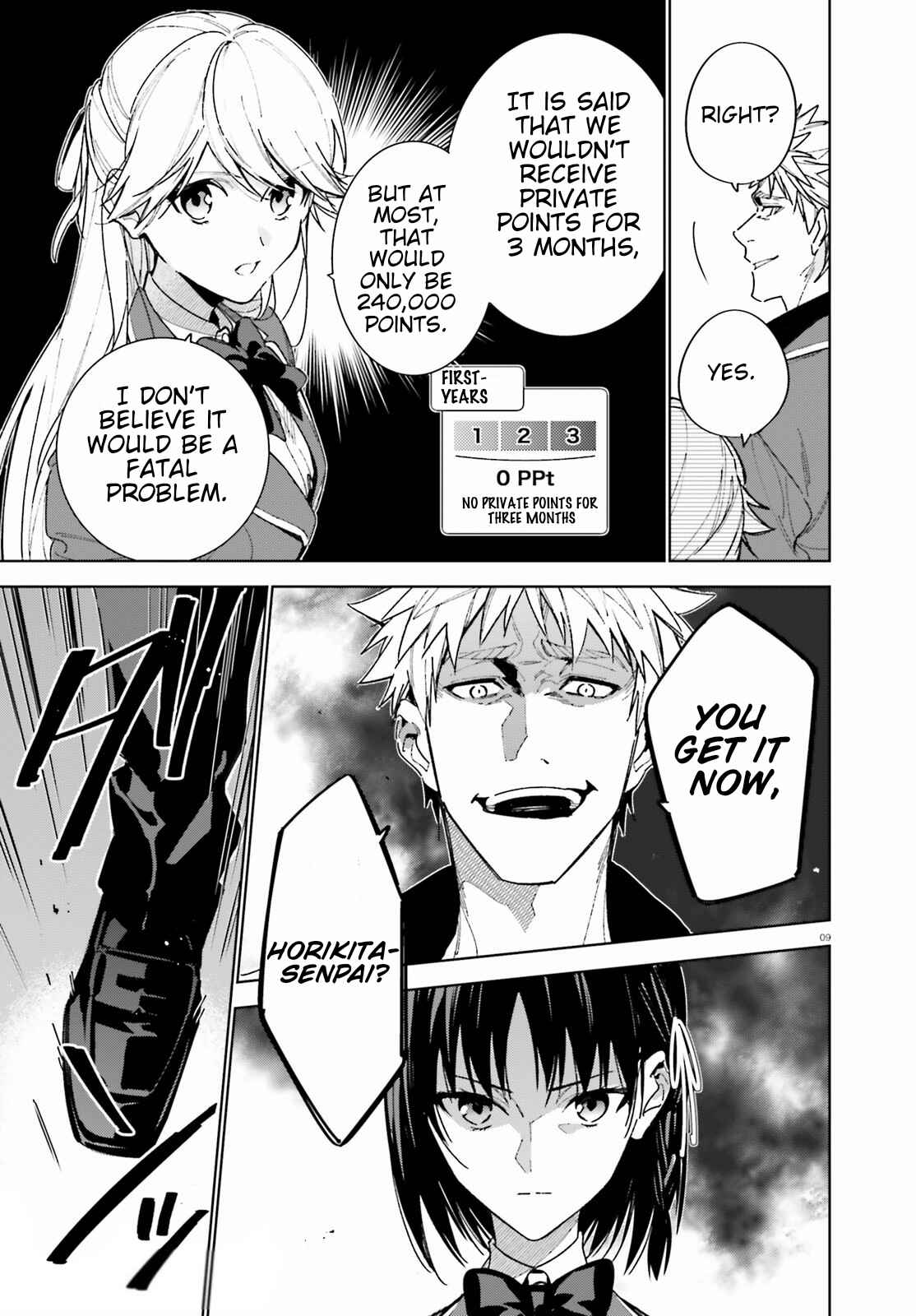 Page 9 Chapter 3 Youkoso Jitsuryoku Shijou Shugi no Kyoushitsu e: 2-nensei-hen