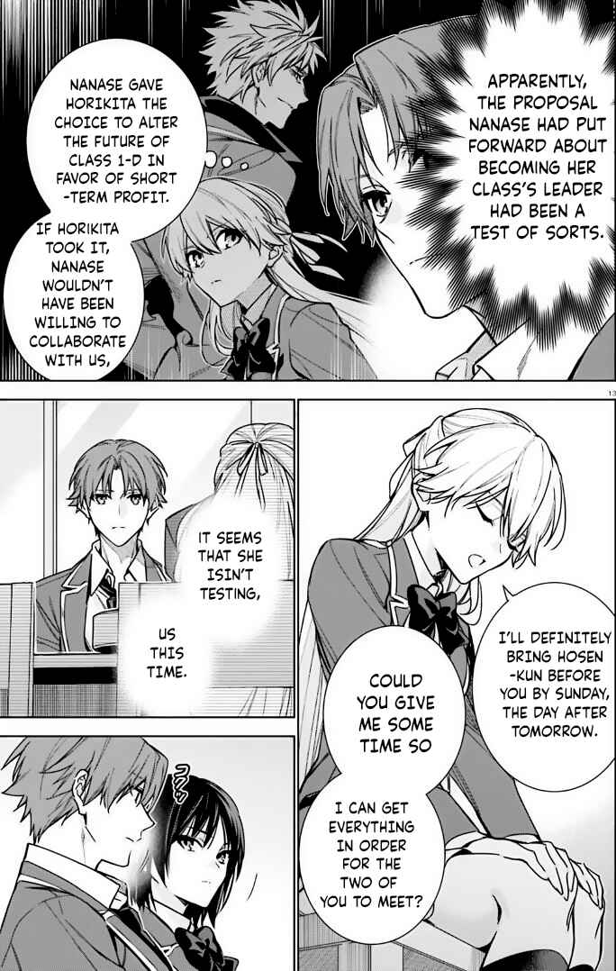 Page 13 Chapter 11 Youkoso Jitsuryoku Shijou Shugi no Kyoushitsu e: 2-nensei-hen