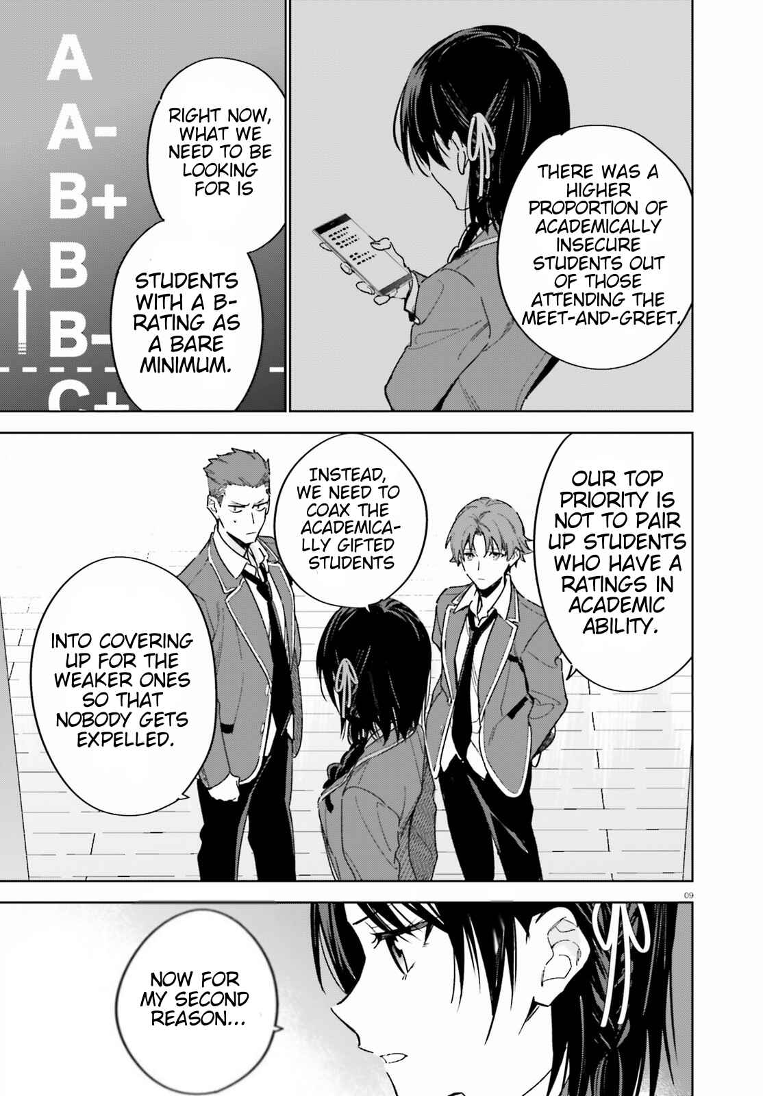 Page 9 Chapter 2 Youkoso Jitsuryoku Shijou Shugi no Kyoushitsu e: 2-nensei-hen