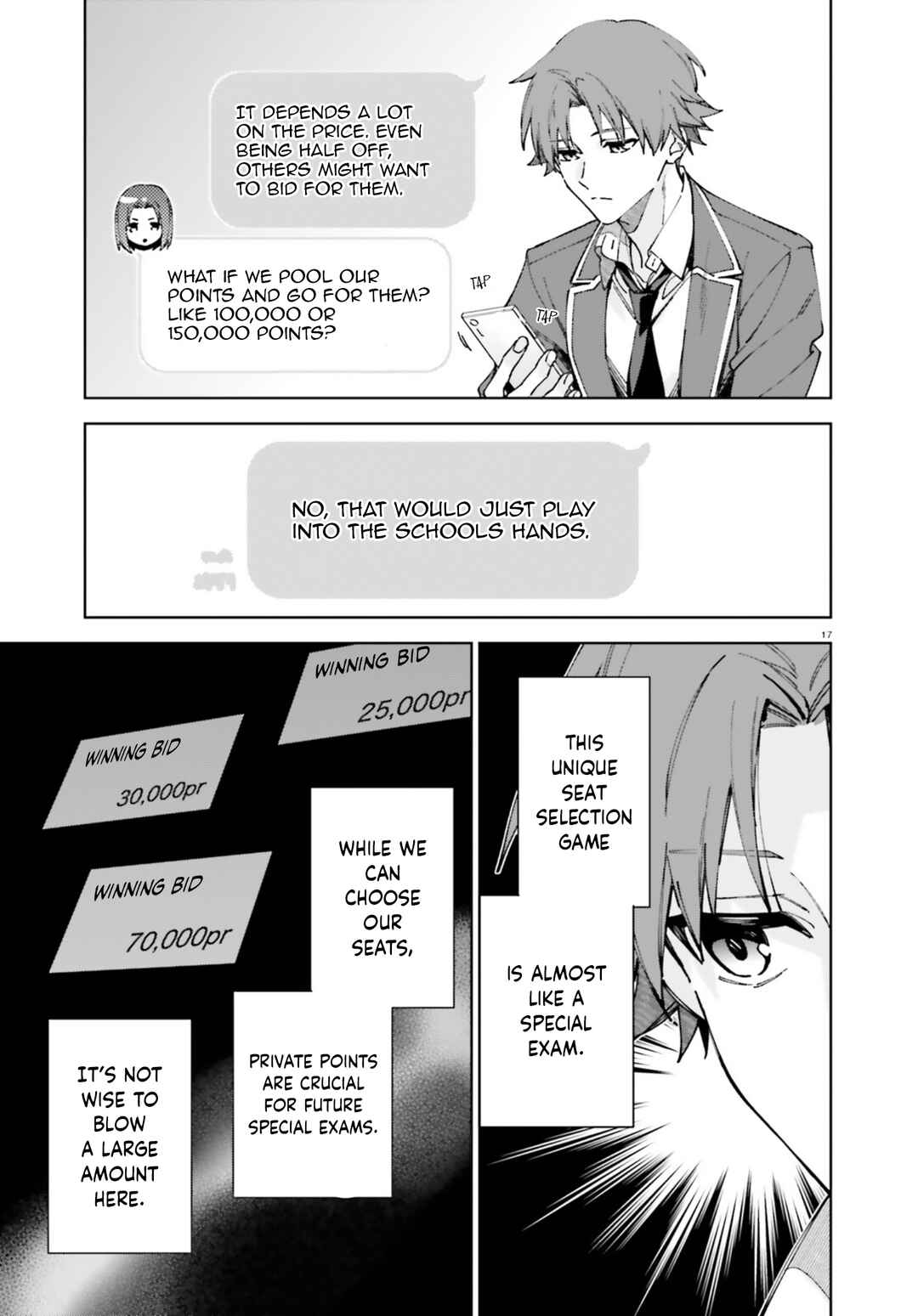 Page 17 Chapter 19.70 Youkoso Jitsuryoku Shijou Shugi no Kyoushitsu e: 2-nensei-hen