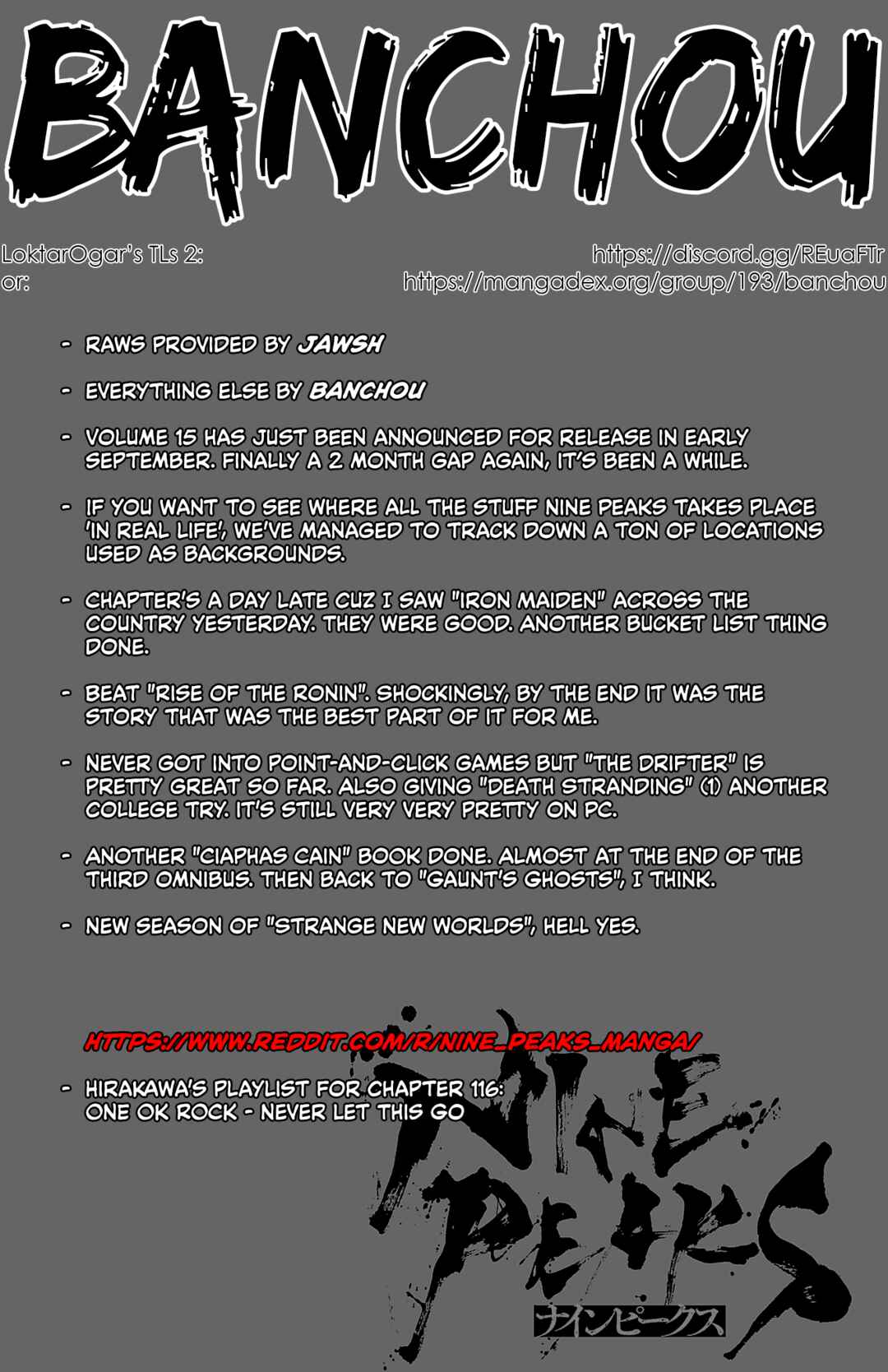 Page 1 Chapter 116 Nine Peaks
