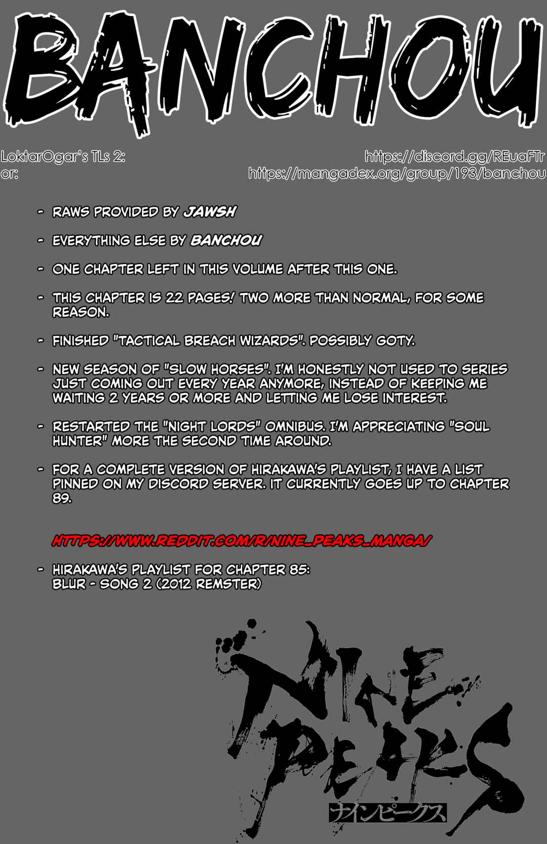 Page 1 Chapter 85 Nine Peaks