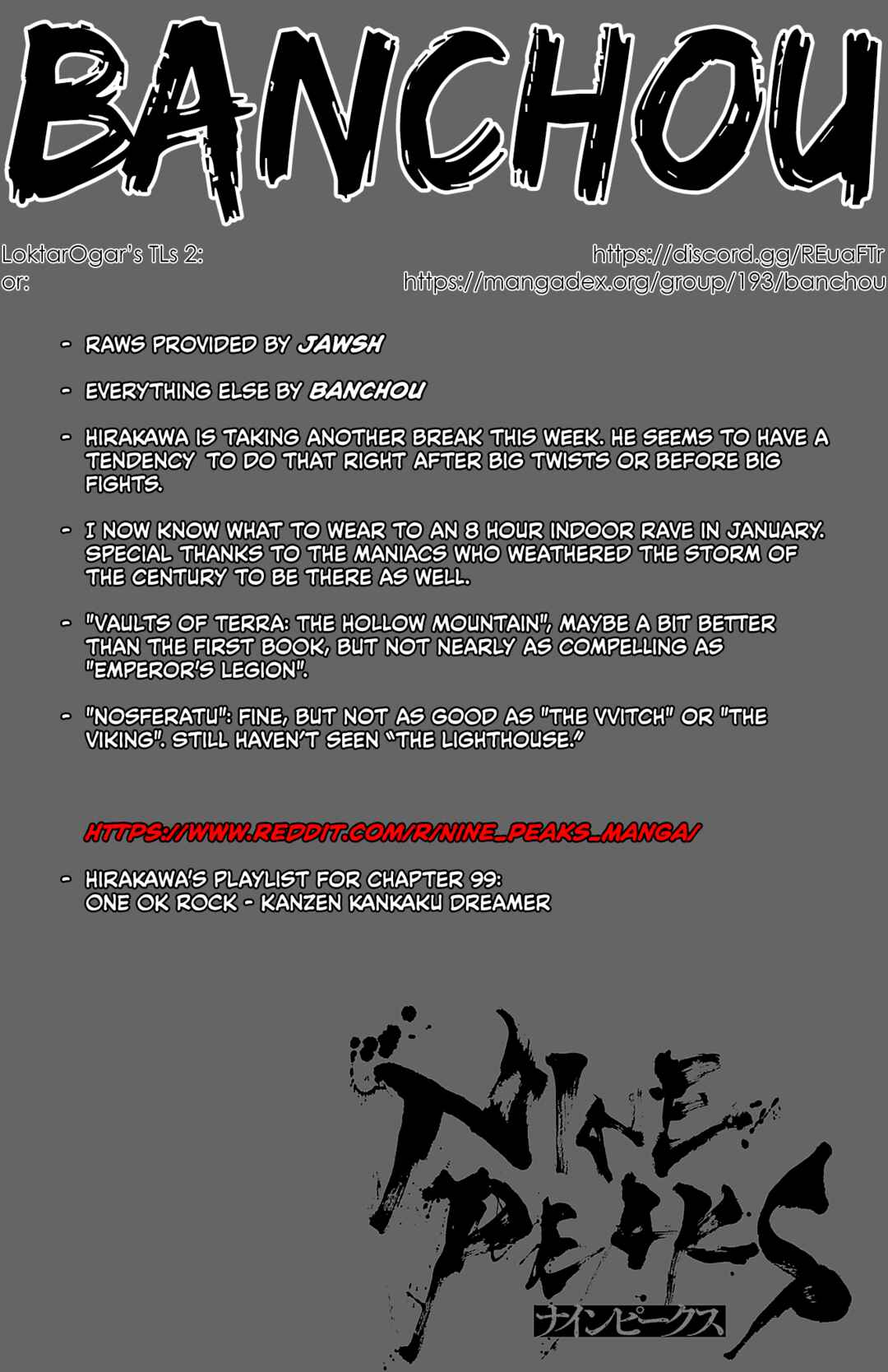 Page 1 Chapter 99 Nine Peaks