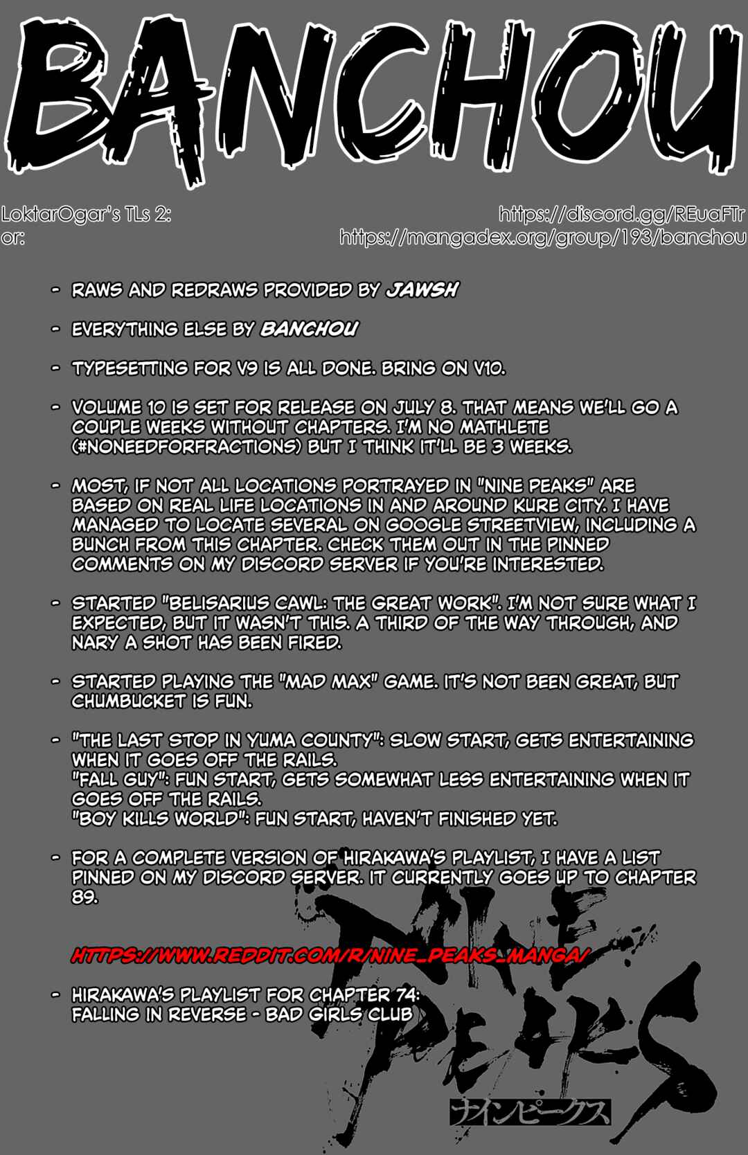 Page 1 Chapter 74 Nine Peaks