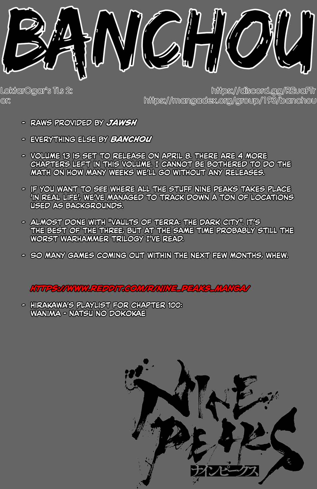 Page 1 Chapter 100 Nine Peaks