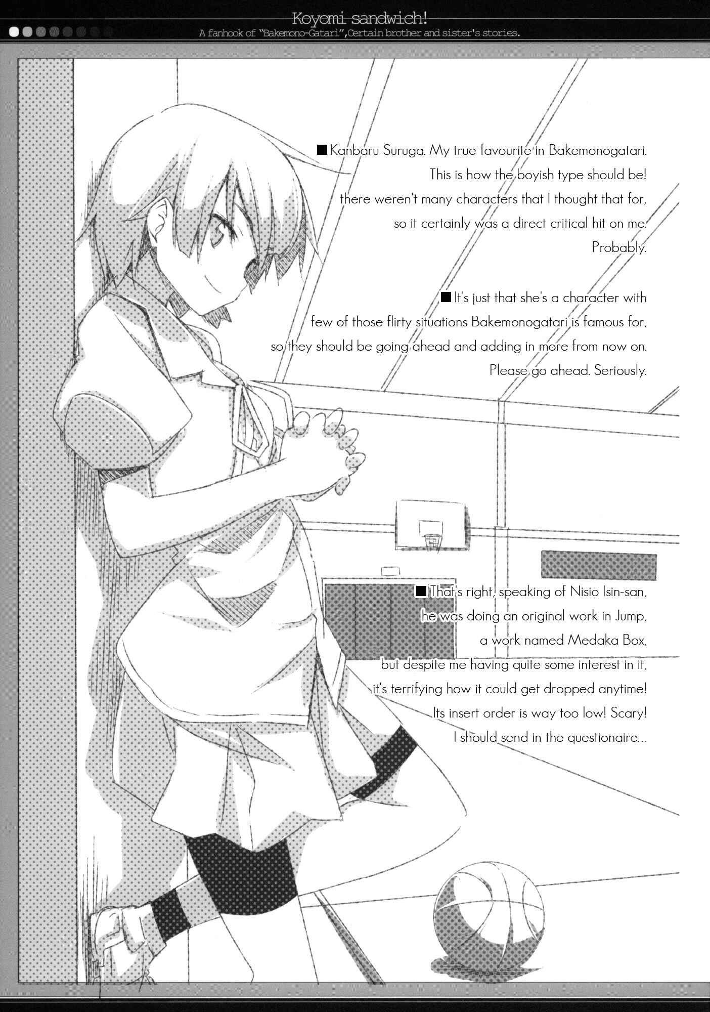 Page 23 Chapter Unknown_0419 Bakemonogatari - Koyomi Sandwich! (Doujinshi)