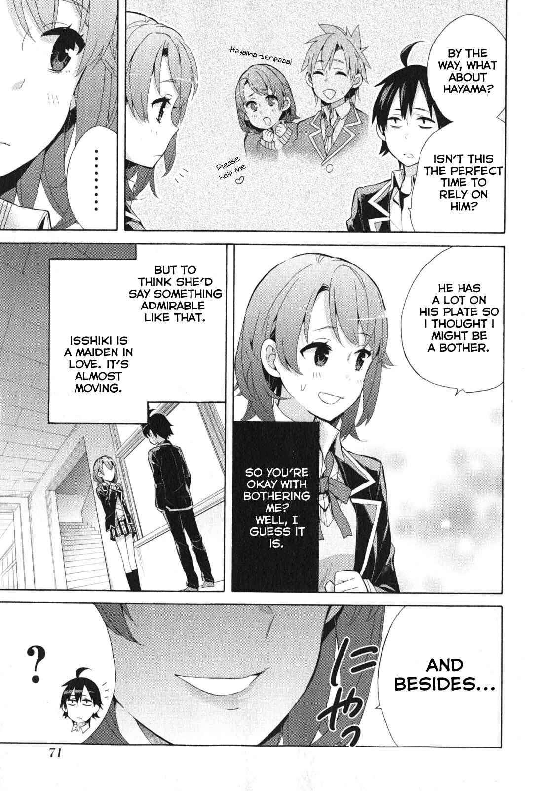 Page 25 Chapter 35 Yahari Ore no Seishun Love Come wa Machigatteiru.: Monologue