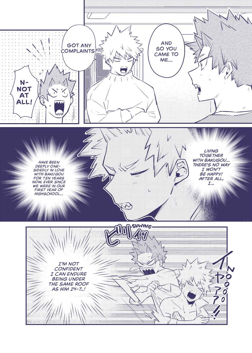 Page 4 Chapter Unknown_14d0 Boku no Hero Academia - Tsukiattenai Kiribaku ga doukyo suru hanashi (Doujinshi)