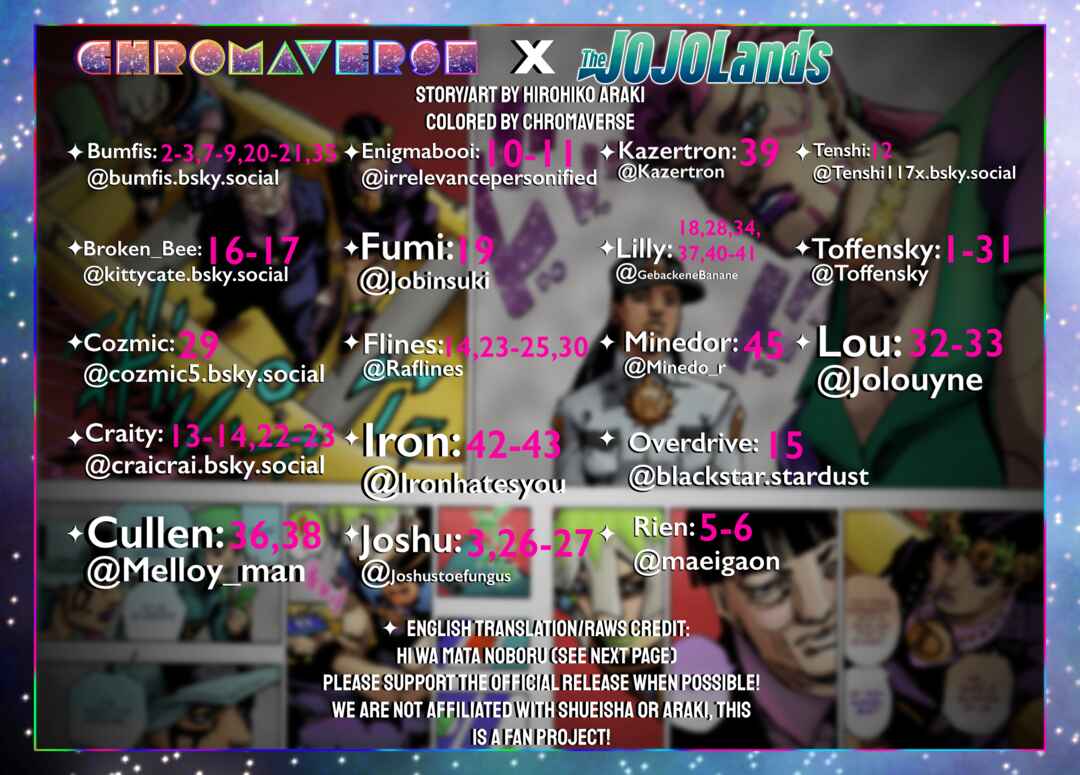 Page 38 Chapter 22 JoJos Bizarre Adventure Part 9 - The JOJOLands (Fan-Colored)