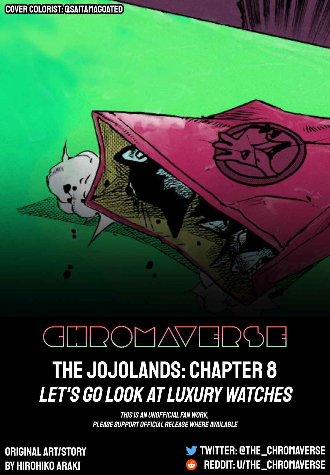 Page 1 Chapter 8 JoJos Bizarre Adventure Part 9 - The JOJOLands (Fan-Colored)