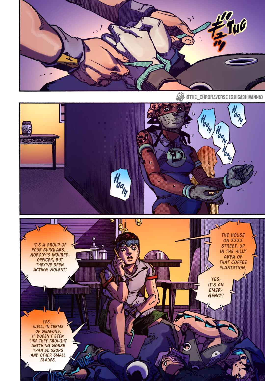 Page 4 Chapter 5 JoJos Bizarre Adventure Part 9 - The JOJOLands (Fan-Colored)