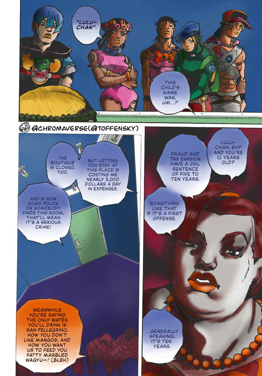 Page 13 Chapter 21 JoJos Bizarre Adventure Part 9 - The JOJOLands (Fan-Colored)