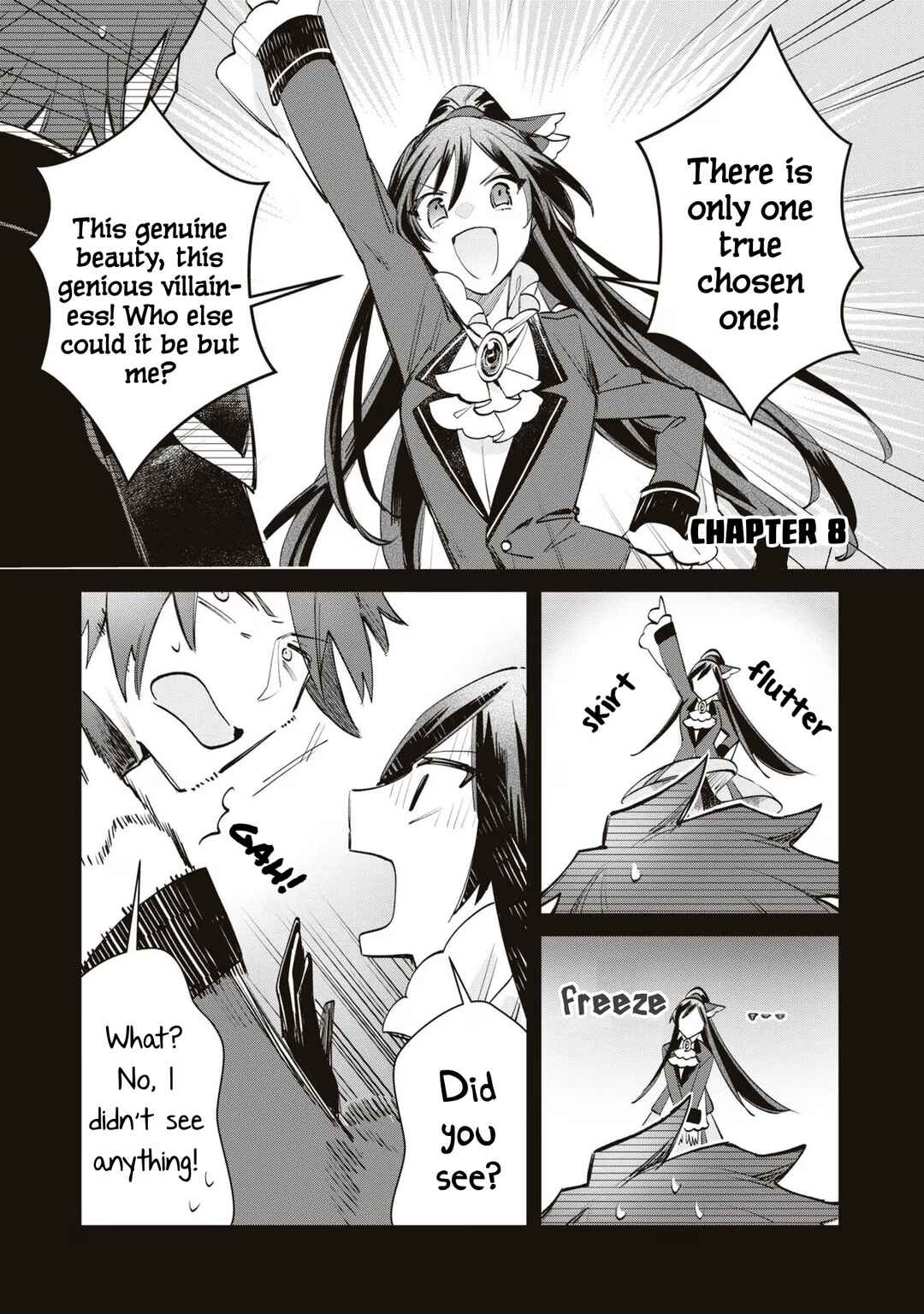 Page 1 Chapter 8 TS Akuyaku Reijou Kamisama Tensei Zennin Tsuihou Haishin RTA ~Kiraware Tsuihou End o Mezashiteru no ni Saikyou Musou Road kara Orirarenai~