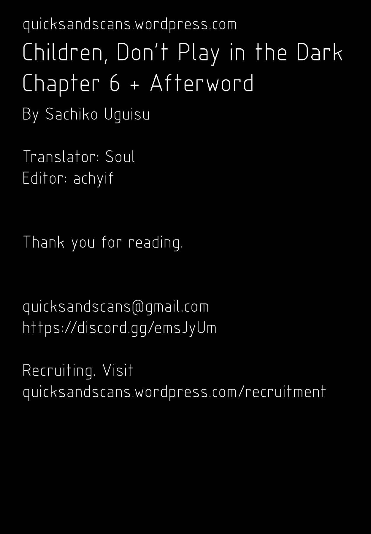 Page 35 Chapter 6 Yamiyo ni Asobu na Kodomotachi