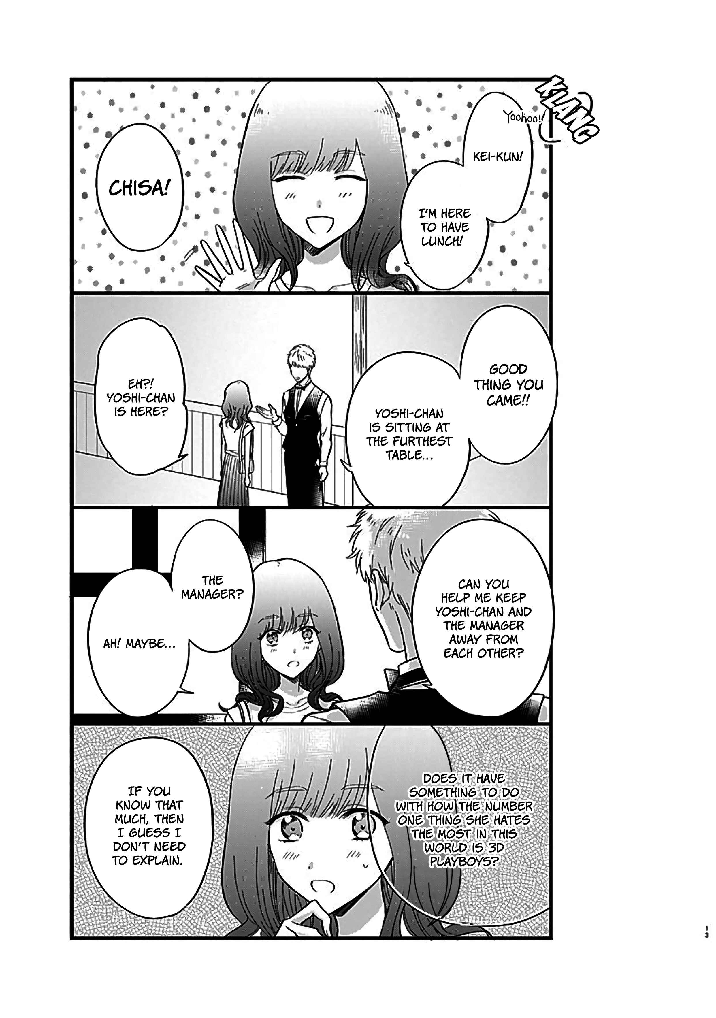 Page 13 Chapter 4 Kanojo no Oshi ga Kirai