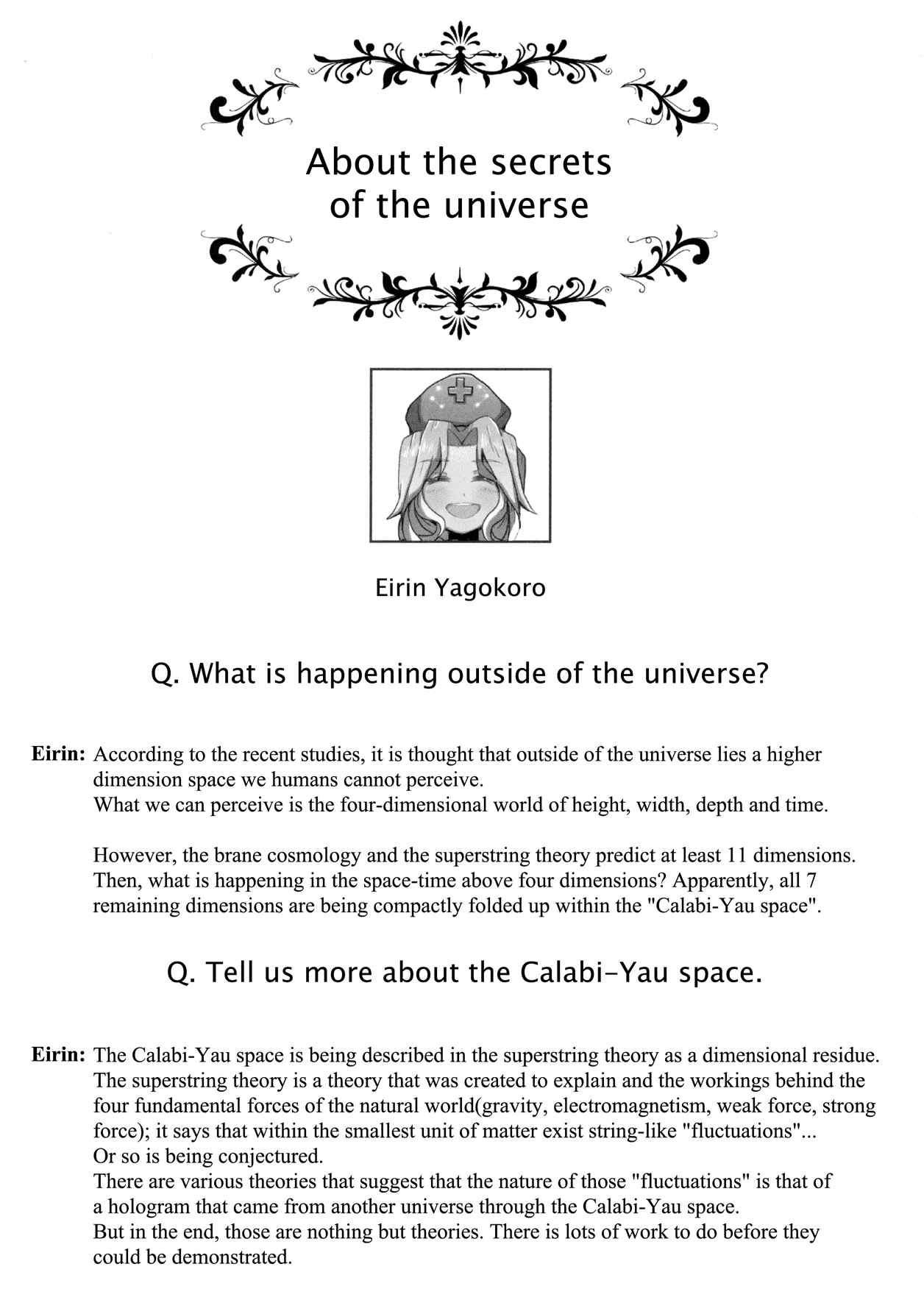 Page 20 Chapter 2 Touhou - The Immortal Who Saw the Death of The Universe (Doujinshi)