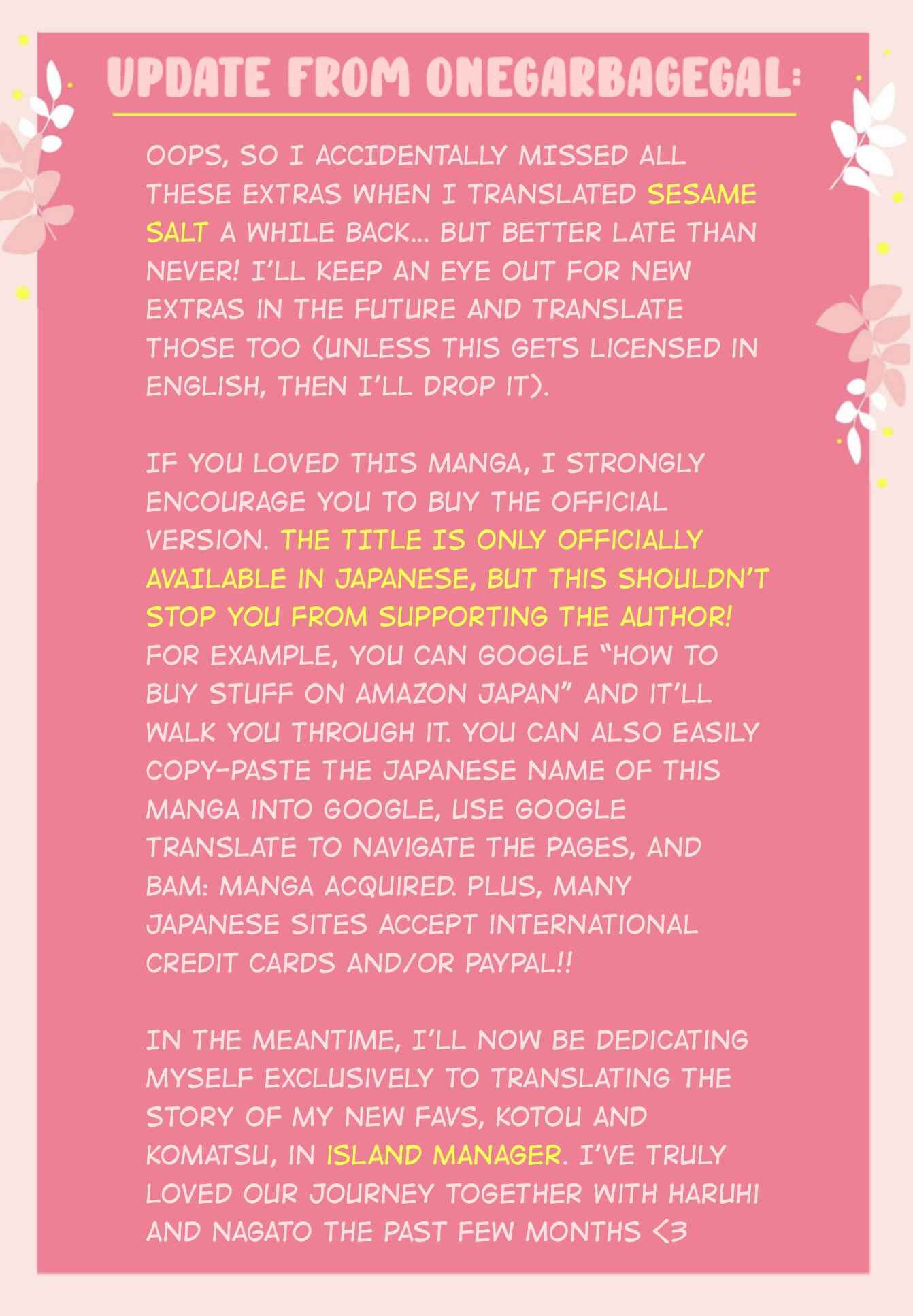 Page 48 Chapter 18.9 Sesame Salt and Pudding