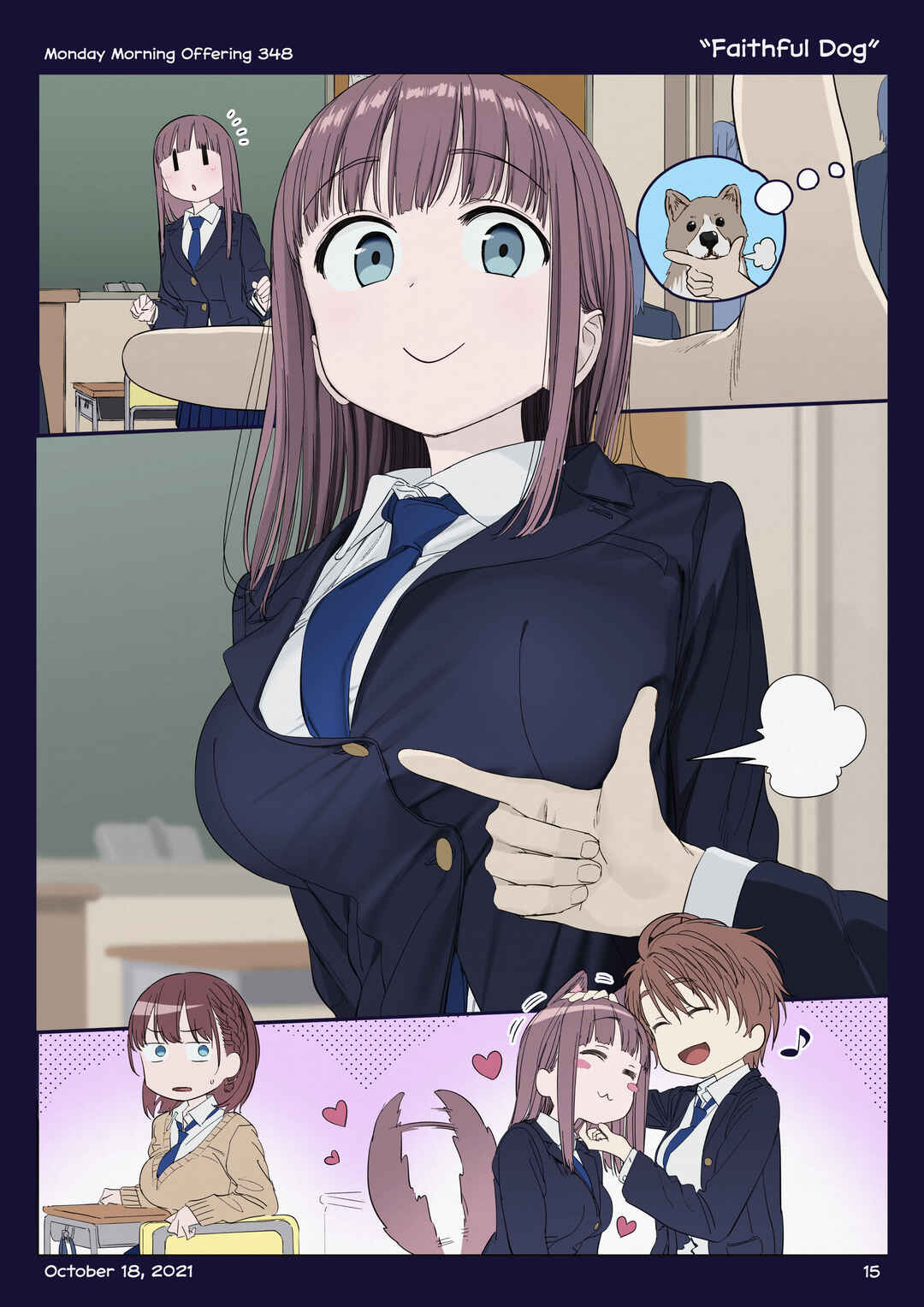 Page 14 Chapter 40 Getsuyoubi no Tawawa (Twitter Webcomic) (Fan Colored)