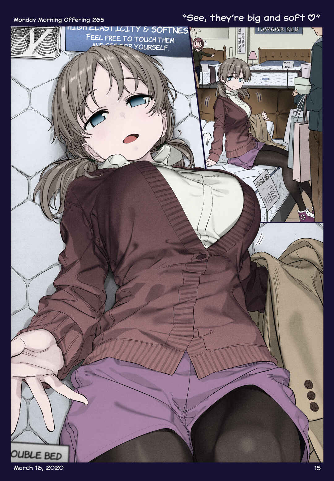 Page 15 Chapter 36 Getsuyoubi no Tawawa (Twitter Webcomic) (Fan Colored)